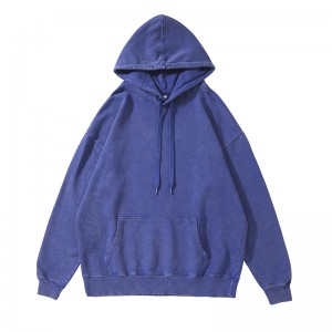 Vintage Oversized Hoodies for Women Pullover Plain Cotton Hoodie Drop Shoulder