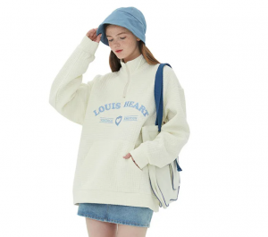 Coats Loose Fall Tops Waffle Hoodies & Sweatshirts Cotton