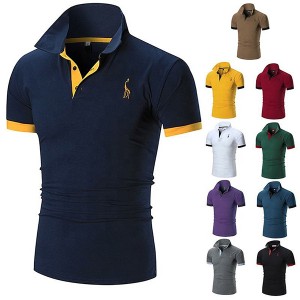 embroidory Summer Short Sleeve Adult Wholesale customizable High Quality Men Polo T-shirt