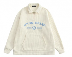 Coats Loose Fall Tops Waffle Hoodies & Sweatshirts Cotton
