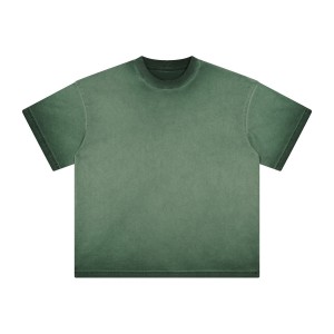 Retro washed high-quality cotton t-shirt – Customizable luxurious men’s t-shirt – Stone washed t-shirt