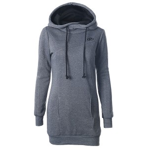 Custom  long Hoody Gray Casual Sweatshirts Long Sleeve Pullover  Women Hoodies