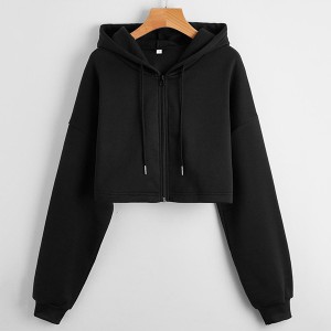 jacket with zipper plus size women zipper hoodie coat windbreaker short hoodie coat with zipper