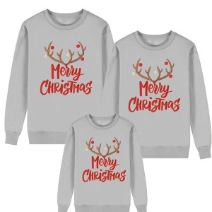 Family Matching Outfits Christmas Sweatshirt Jersey Kids Winter Jumper Plus Size Long Sleeve Pullovers Pajamas