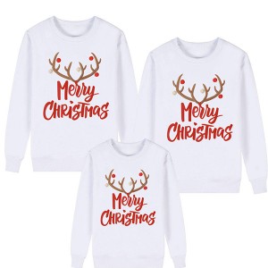 Family Matching Outfits Christmas Sweatshirt Jersey Kids Winter Jumper Plus Size Long Sleeve Pullovers Pajamas