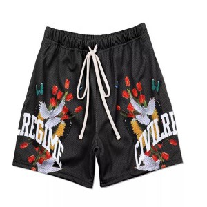fashion Digital printing Printing Sports Mesh Shorts Polyester Casual Snack Quick Dry Hip Hop Pants Men Shorts leisure pants