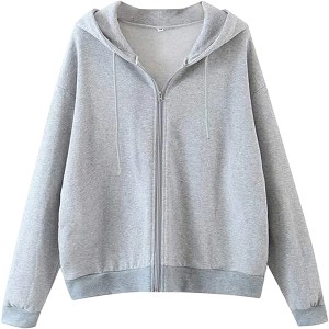 casual loose fit plain hoodies  Soild Color woman Customizable loose fit plain hoodies