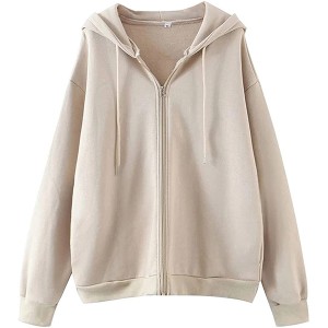 casual loose fit plain hoodies  Soild Color woman Customizable loose fit plain hoodies