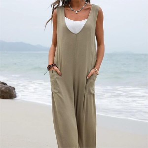 Women’s Summer Casual Loose Tank Long Pants Jumpsuit Romper