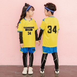 Spring autumn Kids Football Jersey Personalized Custom Boys Soccer Jersey Set Fast Dry Soccer Uniform Breathable Football Uniform For Children