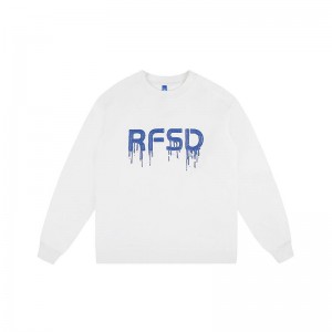 New Three-dimensional Pull Pulp Letter Printing Round Neck Men’s Round Neck Sweater Custom Sweatshirt