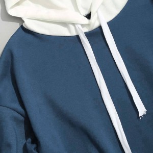 2022 Hip Hop Hooded Sweatshirt Casual Patchwork Stitching Parallel Bars Slim Unisex Sweatshirt Mens Cut and Sew Custom Hoodie