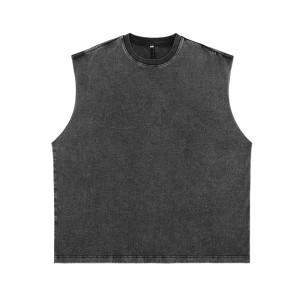 Acid Wash Vintage Men’s Tank Tops Sleeveless Cotton Sport Vest
